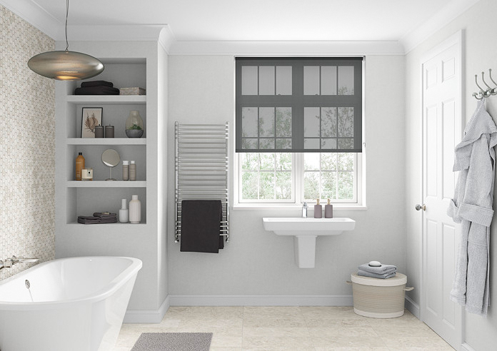 Crystalline Voile, Medium Grey - Twist&Fit Roller Blind - Image 8